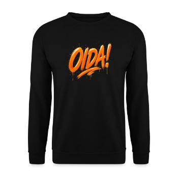 Oida ! – Conception de pinceaux à graffiti - Sweat-shirt Unisexe - noir - Devant - Alina (178cm) & Michal (187cm)