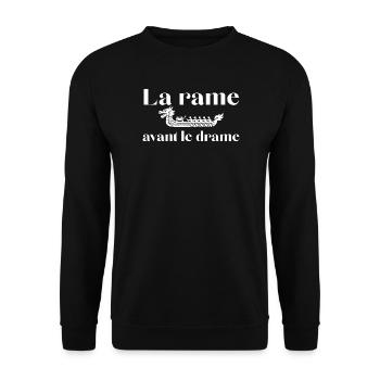 La rame avant le drame - Sweat-shirt Unisexe - noir - Devant - Alina (178cm) & Michal (187cm)