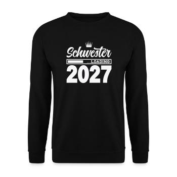 Schwester Loading 2027 - Unisex Pullover - Schwarz - Vorne - Alina (178cm) & Michal (187cm)