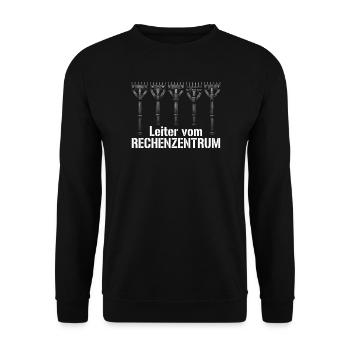 Leiter vom Rechenzentrum Gärtner Gärtnerin Garten - Unisex Pullover - Schwarz - Vorne - Alina (178cm) & Michal (187cm)