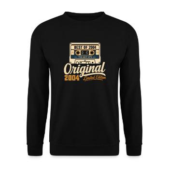 Original 2004 Vintage - 2004 Birthday Gift - Unisex Sweatshirt - black - Front - Alina (178cm) & Michal (187cm)