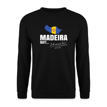 Madeira Auswandern - Unisex Pullover - Schwarz - Vorne - Alina (178cm) & Michal (187cm)