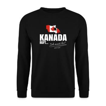 Kanada Auswandern - Unisex Pullover - Schwarz - Vorne - Alina (178cm) & Michal (187cm)