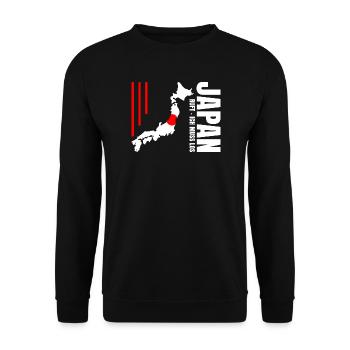 Emigrate to Japan - Unisex Sweatshirt - black - Front - Alina (178cm) & Michal (187cm)