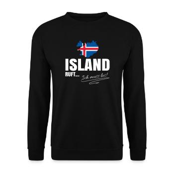 Island Auswandern - Unisex Pullover - Schwarz - Vorne - Alina (178cm) & Michal (187cm)