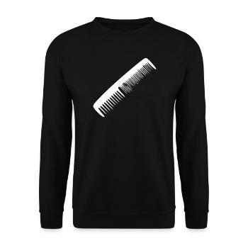  Friseur Kamm Geschenk Friseursalon Icon  - Unisex Pullover - Schwarz - Vorne - Alina (178cm) & Michal (187cm)