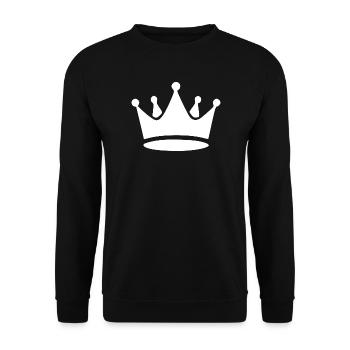 Crown White Birthday Gift Birthday - Unisex Sweatshirt - black - Front - Alina (178cm) & Michal (187cm)