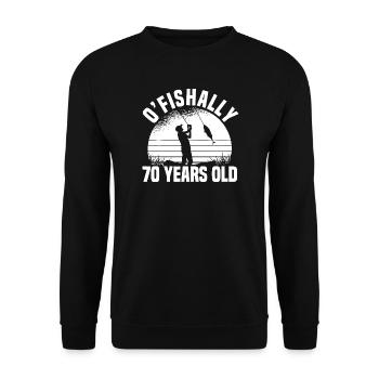 70e anniversaire de pêche - Sweat-shirt Unisexe - noir - Devant - Alina (178cm) & Michal (187cm)