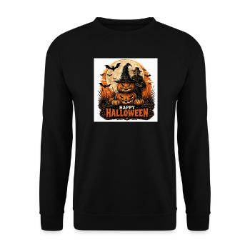 Citrouilles Nuit d'Halloween - Sweat-shirt Unisexe - noir - Devant - Alina (178cm) & Michal (187cm)