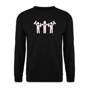 braeutigam_party- - Sweat-shirt Unisexe - noir - Devant - Alina (178cm) & Michal (187cm)
