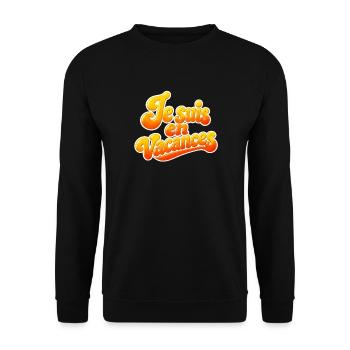 Je suis en vacances - Sweat-shirt Unisexe - noir - Devant - Alina (178cm) & Michal (187cm)