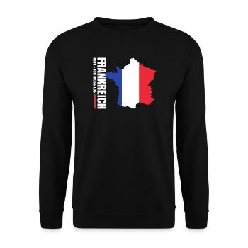 Frankreich Auswandern - Unisex Pullover - Schwarz - Vorne - Alina (178cm) & Michal (187cm)