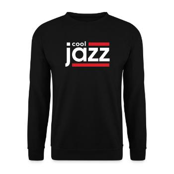 Logo Cool Jazz avec des barres rouges - Sweat-shirt Unisexe - noir - Devant - Alina (178cm) & Michal (187cm)