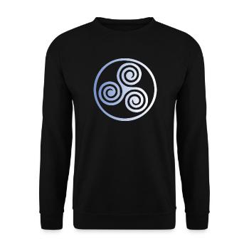 triskele blue fade - Unisex Sweatshirt - black - Front - Alina (178cm) & Michal (187cm)
