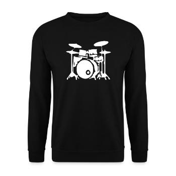 Batteur Batteur Batteur Offert - Sweat-shirt Unisexe - noir - Devant - Alina (178cm) & Michal (187cm)