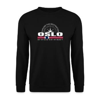 Oslo - Unisex Sweatshirt - black - Front - Alina (178cm) & Michal (187cm)