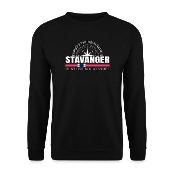 Stavanger - Sweat-shirt Unisexe - noir - Devant - Alina (178cm) & Michal (187cm)