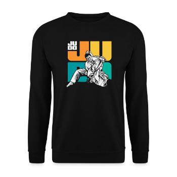 Judo Martial Arts Judoka Ground Fighting Training - Unisex Sweatshirt - black - Front - Alina (178cm) & Michal (187cm)