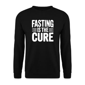 Fasting Is Cure - Unisex Sweatshirt - black - Front - Alina (178cm) & Michal (187cm)