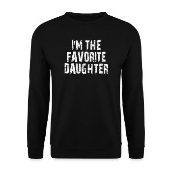 Favoris de la famille Cadeaux & plus encore Je suis le fils préféré - Sweat-shirt Unisexe - noir - Devant - Alina (178cm) & Michal (187cm)