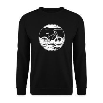 Dessin VTT - Sweat-shirt Unisexe - noir - Devant - Alina (178cm) & Michal (187cm)