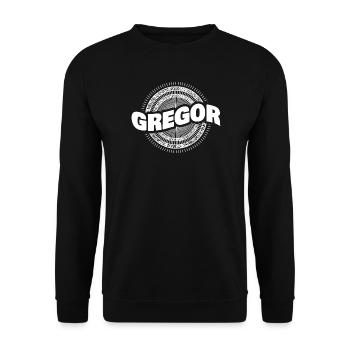 Nom Gregor - Sweat-shirt Unisexe - noir - Devant - Alina (178cm) & Michal (187cm)
