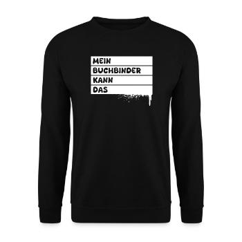 Geschenk für Buchbinder - Unisex Pullover - Schwarz - Vorne - Alina (178cm) & Michal (187cm)
