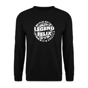 Felix - Sweat-shirt Unisexe - noir - Devant - Alina (178cm) & Michal (187cm)