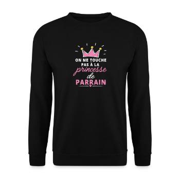 Princesse de parrain - Sweat-shirt Unisexe - noir - Devant - Alina (178cm) & Michal (187cm)