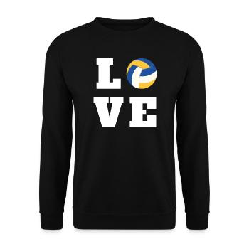 Volleyball Love Gift for Player Mom Coach - Unisex Sweatshirt - black - Front - Alina (178cm) & Michal (187cm)