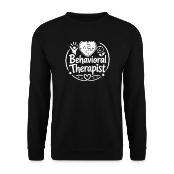 Behavioural therapist, school behaviour technician - Unisex Sweatshirt - black - Front - Alina (178cm) & Michal (187cm)