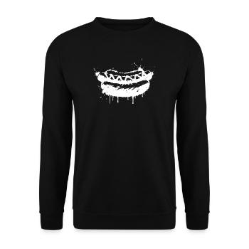 Hot Dog Street Art White - Unisex Pullover - Schwarz - Vorne - Alina (178cm) & Michal (187cm)