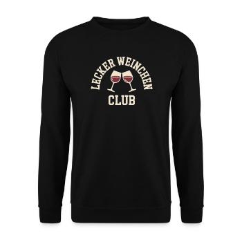 Wine Delicious Wine Club Amateurs de vin Vin rouge - Sweat-shirt Unisexe - noir - Devant - Alina (178cm) & Michal (187cm)
