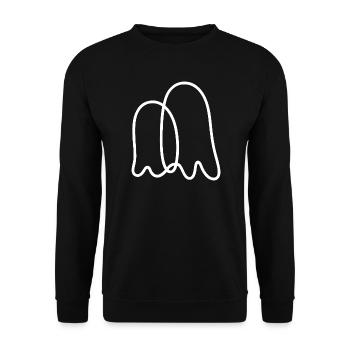 Imprimé Spirit de ligne minimaliste - Sweat-shirt Unisexe - noir - Devant - Alina (178cm) & Michal (187cm)