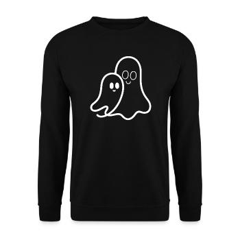 Cuddly ghost friendship - Unisex Sweatshirt - black - Front - Alina (178cm) & Michal (187cm)
