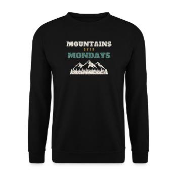 Mountains Over Mondays - Unisex Sweatshirt - black - Front - Alina (178cm) & Michal (187cm)