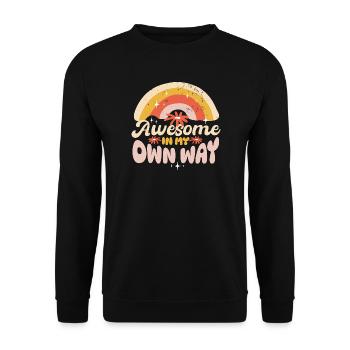Awesome Ladies - Unisex Sweatshirt - black - Front - Alina (178cm) & Michal (187cm)