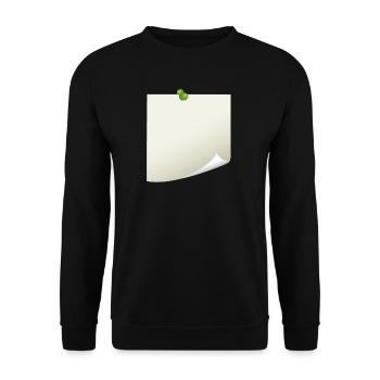 Post-it Zettel - Unisex Pullover - Schwarz - Vorne - Alina (178cm) & Michal (187cm)