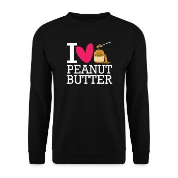 Peanut butter - Unisex Sweatshirt - black - Front - Alina (178cm) & Michal (187cm)