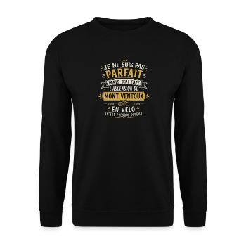 Parfait Mont Ventoux en Vélo Humour Vélo Cycliste - Sweat-shirt Unisexe - noir - Devant - Alina (178cm) & Michal (187cm)