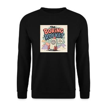 The Boring Rocket - Unisex Sweatshirt - black - Front - Alina (178cm) & Michal (187cm)