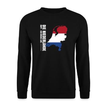 Niederlande Auswandern - Unisex Pullover - Schwarz - Vorne - Alina (178cm) & Michal (187cm)