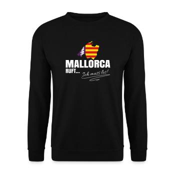 Mallorca Auswandern - Unisex Pullover - Schwarz - Vorne - Alina (178cm) & Michal (187cm)