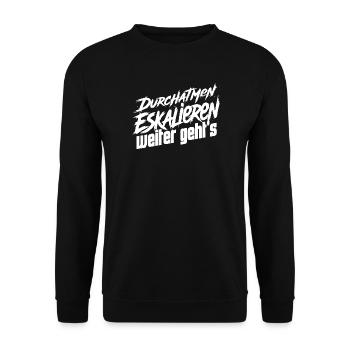 Nerven Behalten - Unisex Pullover - Schwarz - Vorne - Alina (178cm) & Michal (187cm)