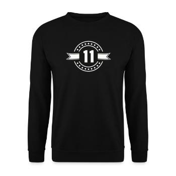 11_zahl - Sweat-shirt Unisexe - noir - Devant - Alina (178cm) & Michal (187cm)