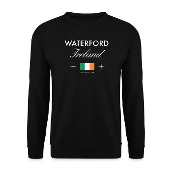 Waterford Coordonnées Irlande Souvenir de voyage - Sweat-shirt Unisexe - noir - Devant - Alina (178cm) & Michal (187cm)