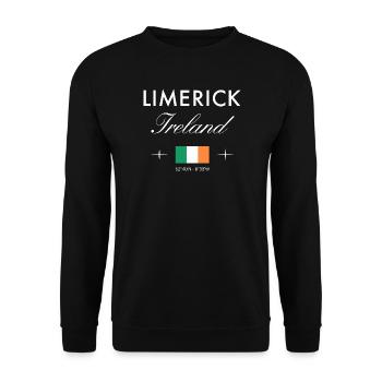 Coordonnées de Westport Irlande Souvenir de voyage - Sweat-shirt Unisexe - noir - Devant - Alina (178cm) & Michal (187cm)