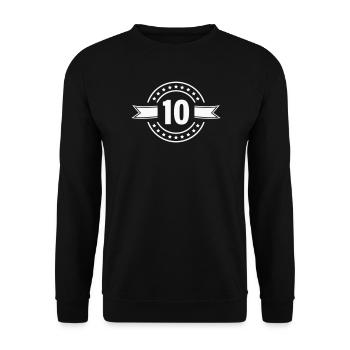 10_zahl- - Sweat-shirt Unisexe - noir - Devant - Alina (178cm) & Michal (187cm)
