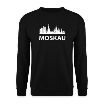 Moskau Skyline - Unisex Pullover - Schwarz - Vorne - Alina (178cm) & Michal (187cm)