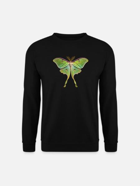 Luna Moth Actias luna - Unisex Pullover - Schwarz
